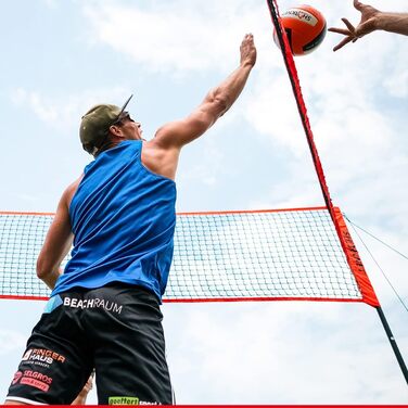 Сітка для волейболу HAMMER SHARKNET 2 в 1, трикутна та класична, регульована висота, для пляжного та класичного волейболу
