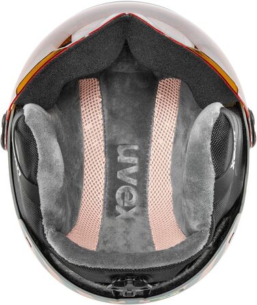 Дитячий велосипедний шолом uvex Rocket jr Visor Single rhino, рожевий матовий, 54-58 см