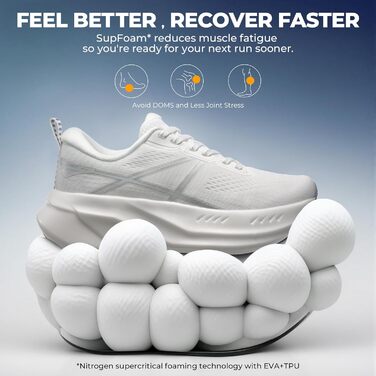 Жіночі кросівки Allswifit для бігу та фітнесу, білі (37 EU) - легкі, амортизуючі, з протиковзкою підошвою