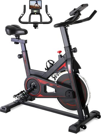 Велотренажер для дому Heimtrainer з безступінчатим регулюванням навантаження, маховик 10 кг, максимальна вага 150 кг, мобільний тренажер для домашнього фітнесу