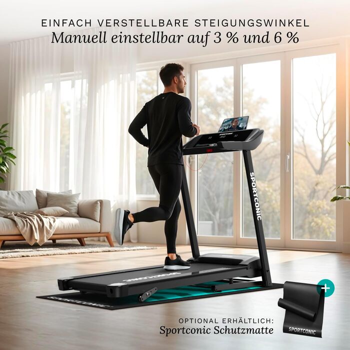 Бігова доріжка для дому з нахилом, Walking Pad, 1-14 км/год (T155) - Компактний та тихий, без килимка