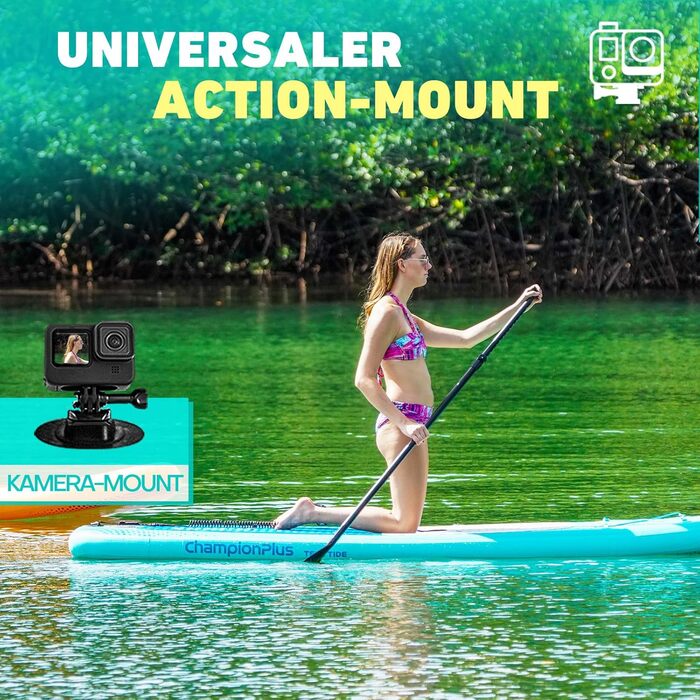 Надувний SUP Борд Championplus - Комплект для Сапбордингу, 320x81x15 см, Синій