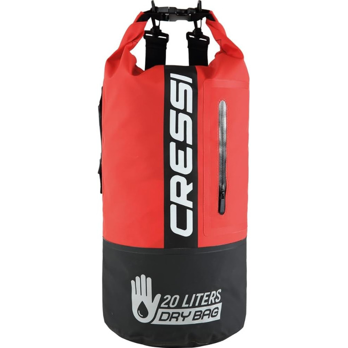 Водонепроникний мішок CRESSI Unisex Premium 20LT (20 л, чорний/червоний, двоколірний)