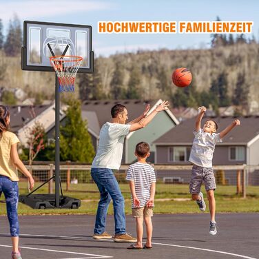 Баскетбольний щит Yohood для вулиці, регульована висота 135-305 см, стійка з щитом 111x72 см, для дітей, підлітків і дорослих, для подвір'я, під'їзду чи приміщення