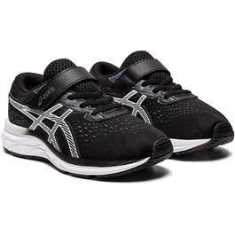 Дитячі кросівки для бігу ASICS Pre Excite 7 PS, чорно-білі, розмір EU 30