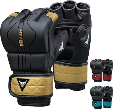 Mytra Fusion рукавички MMA з відкритою вентильованою долонею, для спарингу, кікбоксингу, греплінгу, тренувань, кліткових боїв, змішаних єдиноборств, розмір M, чорний/бордовий