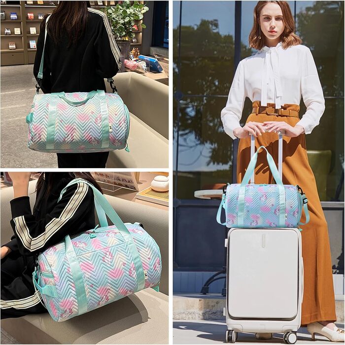 Спортивна сумка з єдинорогом, маленька, унісекс (зелена)