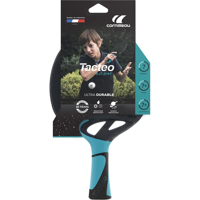 Ракетка для настільного тенісу Cornilleau Tacteo Outdoor, чорна-синя, для вулиці