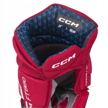 Хокейні рукавички CCM JetSpeed FT880 SR (15''/38см, червоні/білі)