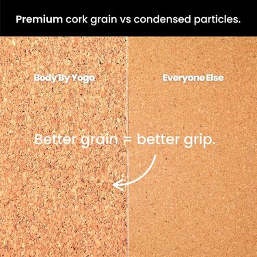 Йога мат для занять йогою з натурального корку, нековзкий, м'який, стійкий до поту. Товстий, довгий та широкий для комфорту та підтримки. Підходить для гарячої йоги.