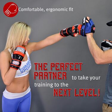 Боксерські рукавички Combat Sports Max Strike для MMA, муай-тай, кікбоксингу, чорного кольору. Рукавички з відкритою долонею, без пальців, для чоловіків та жінок.