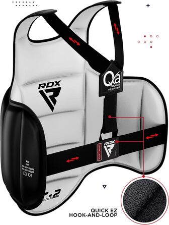 Захист для тіла RDX для єдиноборств, реверсивний, сертифікований SATRA, захист живота для кікбоксингу, боді-протектор для боксу, ММА, Муай Тай, карате, тхеквондо, нагрудник