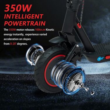 Електросамокат LuvTour ES-S3 PRO для дорослих, 20 км/год, запас ходу 40 км, складаний, з додатком, подвійні гальма, 10