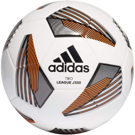 Футбольний м'яч Adidas Tiro LGE Junior 350, розмір 4, білий/чорний/сріблястий/помаранчевий, тренувальний, унісекс