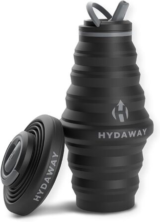 Складна пляшка для води HYDAWAY 750 мл, силіконова, з носиком, ультракомпактна, для подорожей, Midnight