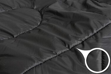 Сплячий мішок Normani Antarctica 4-в-1 для екстремальних умов, 220x90 см, Nylon Rip-Stop, Hollow Fiber 500+250 г/м², темно-чорний, лівий
