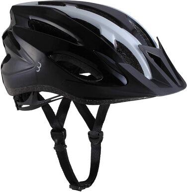 Велосипедний шолом BBB Condor для дорослих, знімний козирок, сітка від комах, MTB і шосе, чорний/білий, розмір M (54-58 см)