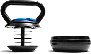 BRAINGAIN Smart Kettlebell регульована 3-18 кг, 7-в-1 | 7 рівнів ваги (3, 5.5, 8, 11, 13.5, 16, 18 кг) | Для домашніх тренувань, компактний дизайн