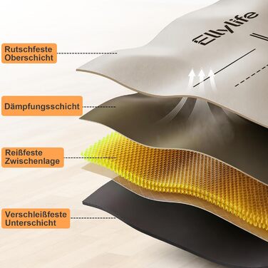 Килимок для йоги та пілатеса з еко-каучуку та TPE, протиковзкий з лініями розмітки, бежевий, 4мм, з ременем для перенесення