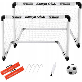 Набір дитячих розкладних футбольних воріт KAMIYA (2 шт.), портативні, для саду та спортивних ігор