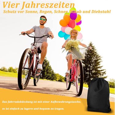 Водонепроникний чохол для велосипеда на 2 велосипеди, 210D Oxford, 170x60x85cm, чорний