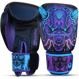 Боксерські рукавички BUDDHA FIGHT WEAR Fantasy Luzbel для Муай Тай та кікбоксингу, штучна шкіра, антимікробна підкладка, посилені шви, різні дизайни