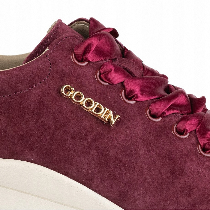Жіночі спортивні кросівки GOODIN GD-140, шкіра, міські casual, бордові, 39