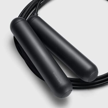 Розумна скакалка TANGRAM Factory Smart Rope – ED з вбудованою пружиною – переглядайте показники фітнесу в повітрі (Чорний, M)