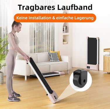 Бігова доріжка Lacuffy для дому, тиха, до 136 кг, з LCD-дисплеєм, APP, тренуванням та AI, підходить для офісу і дому