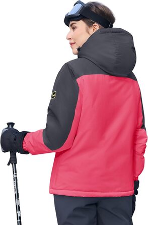 Жіноча зимова куртка MAGCOMSEN: тепла флісова парка, софтшелл для сноуборду та гірськолижного спорту, рожевого кольору, водонепроникна та вітрозахисна