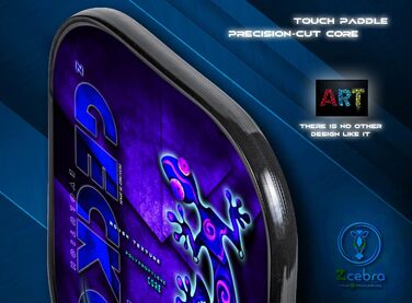 Плекачка для піклболу ZGECKO (Блакитна): Композитна, легка, з серцем з бджолиного дерева та поліпропілену