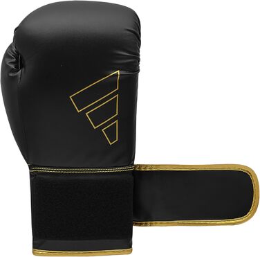 Боксерські рукавички adidas Hybrid 80, 6 унцій, чорні/золоті, для боксу, кікбоксингу, ММА, тренувань, чоловіків і жінок