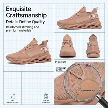 Кросівки чоловічі та жіночі спортивні для бігу та фітнесу Turnschuhe (G133 Braun, розмір 41 EU) - дихаючі, легкі, з амортизацією