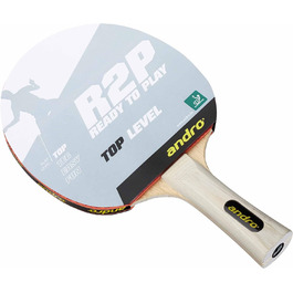 Професійна тенісна ракетка ANDRO R2P Top Level для змагань, дерев'яний корпус, ITTF-схвалене покриття POWER6 1,9 мм
