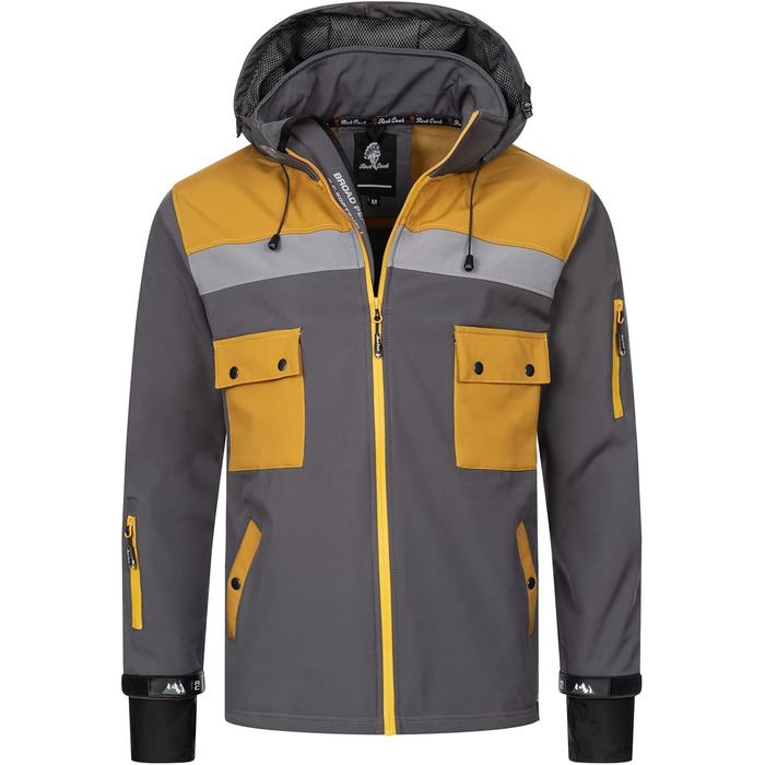 Чоловіча софтшеллова куртка Rock Creek H-292 (XL, Антрацит) для активного відпочинку