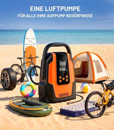 Електричний насос для SUP дошки 50PSI 3-в-1, 12V, для човнів, каяків, автомобілів та надувних виробів