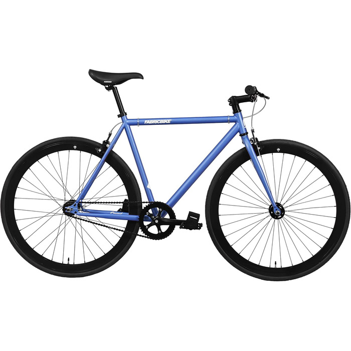 Велосипед FabricBike Original Hi-Ten, сингл-спід, фікс, міський, синьо-чорний, 8 кольорів, 3 розміри, 10,45 кг, рама 53 см (M)