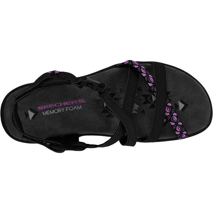 Жіночі сандалії Skechers Reggae Slim-Vacay, 41 EU, чорно-рожеві