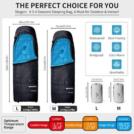 Спальний мішок Naturehike 750FP, 4 сезони, теплий зимовий, ультралегкий, компактний, з компресійним мішком для кемпінгу (CW700/Чорний/M)