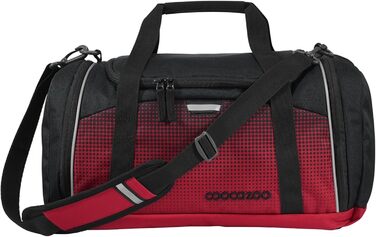 Дитяча спортивна сумка coocazoo Blazing Fire, чорна-червона, 20 л, з основним відділенням, відділенням для вологого одягу, бічною кишенею, світловідбивачами, для школи від 3 класу