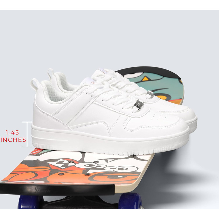 Жіночі кеди LUCKY STEP з блискучими стразами, шкіряні низькі кросівки на шнурівках, білі (38 EU)