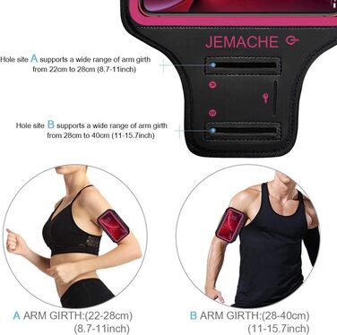 Брелок-тримач для iPhone 16, 15, 14, 13, 12, 11 від JEMACHE для занять спортом (рожевий)