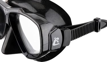 Cressi Focus Маска для підводного плавання та комплект для снорклінгу для дорослих і дітей, сумісна з корекційними лінзами від –1.00 до –8.00 (крок 0.5), водостійка, чорна