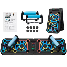 Складне дошка для віджимань Push Up Board, багатофункціональний тренажер для всього тіла, 17 в 1, для дому та фітнесу