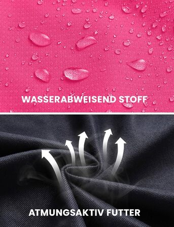 Жіноча трекінгова куртка Outdoor Легка перехідна куртка Вітронепроникна куртка Водонепроникна куртка-дощовик Дихаюча функціональна куртка з відстібаною капюшоном, Рожево-червоний колір, Розмір L