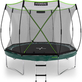 Трамплін KINETIC SPORTS 'Bungee Safety Elite' Ø 244/305/366 см - AirMAXX, для дітей та дорослих, Outdoor, зелений