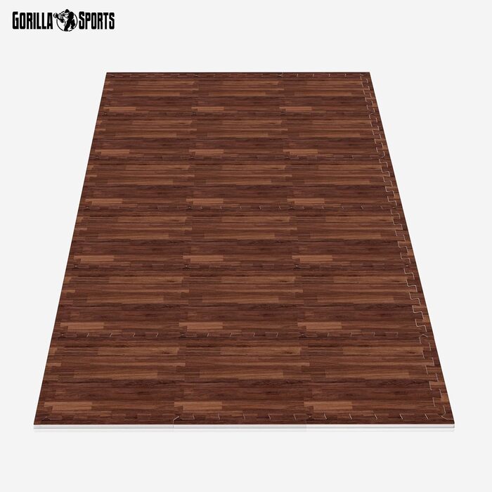 GORILLA SPORTS захисний килимок для підлоги EVA, 18 шт, 30x30 см, антиковзкий, пазловий, для тренажерів і фітнесу