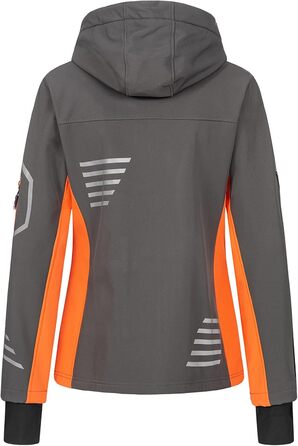Жіноча куртка-вітровка Rock Creek Softshell D-402, антрацит-помаранчева, розмір XS
