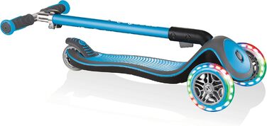 Дитячий самокат GLOBBER Elite, 3-колісний, регульований, з LED колесами, для дітей від 3 років, колеса 120/80 мм, підшипники ABEC 5