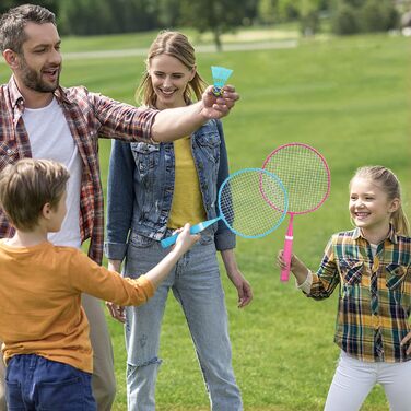 Набір для бадмінтону KH Federball: 2 або 4 ракетки, м'ячики та сумка. Підходить для дорослих та дітей. Кольори: чорний, червоний, синій